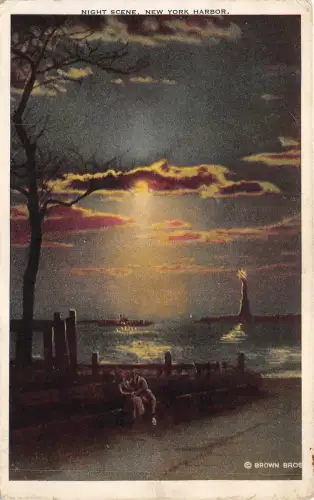 br106178 Nachtszene New York Hafen