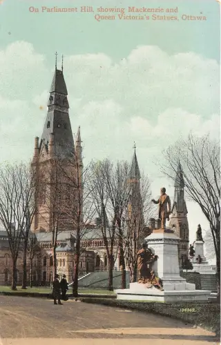 br106343 parliament hill zeigt mackenzie queen victorias statuen ottawa canada