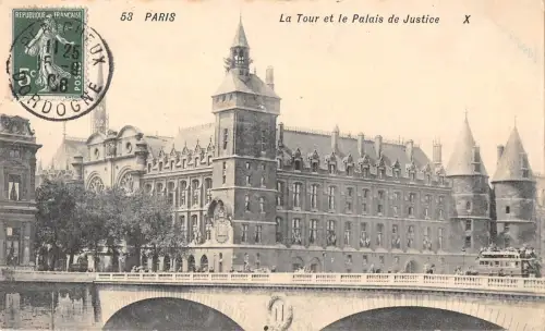 BR72199 la tour et le palais de justice paris france