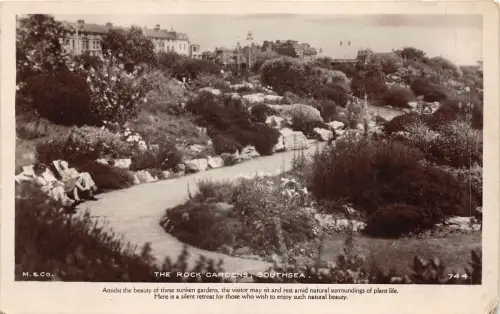 uk51145 rock gardens southsea real photo uk