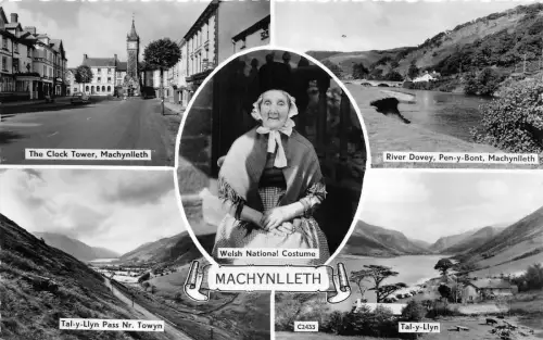 uk50924 walisisches nationalkostüm machynleth wales echtfoto uk