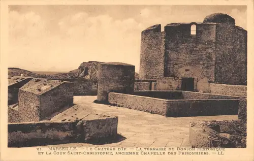 BR72971 marseille le chateau d if la terrasse du donjon france
