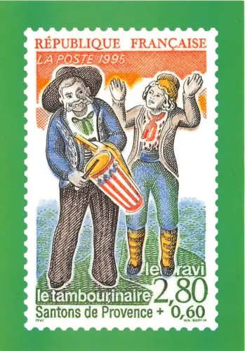 BR30021 Le ravi et le tambourinaire Musik Folklore Santons de Provence Briefmarken