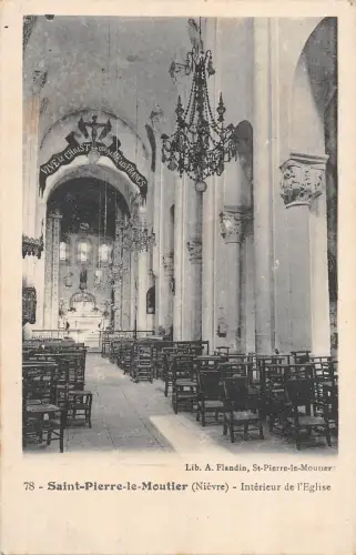 BR46461 Saint Pierre le moutier interieur de l eglise Frankreich