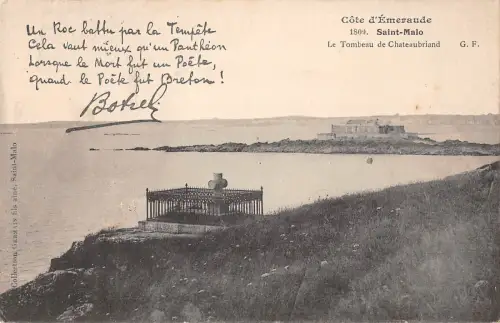 BR78309 saint malo le tombeau de chateubriand france