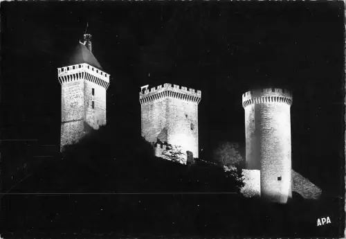 BR47816 Foix eclairage de nuit sur le chateau France