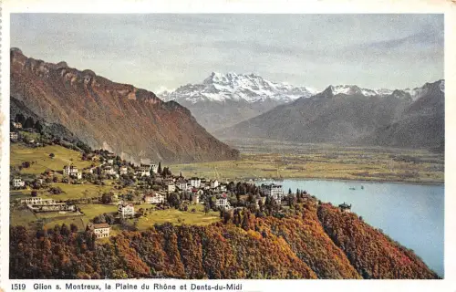 BR28356 Gilon s montreux la plaine du rhone et dents du midi switzeland