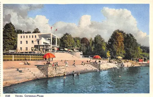 BR28354 Vevey corseaux plage switzeland