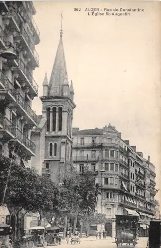 BF18366 alger rue de constantine l eglise st augu types algeria