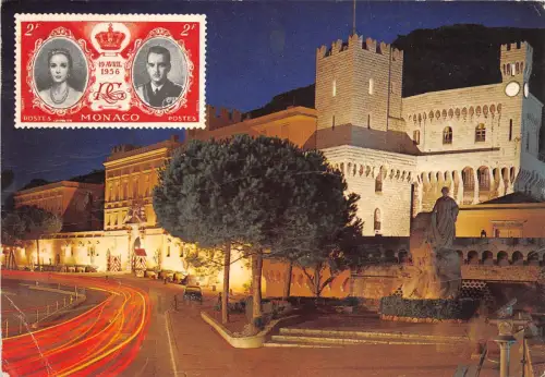 BR27438 Monaco le palais du prince la nuit monaco