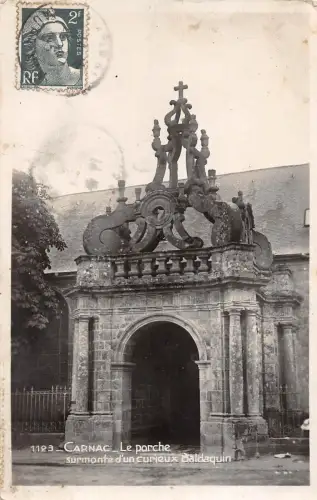 BR48490 Carnac le porche surmonte d un cureux Baldaquin Frankreich