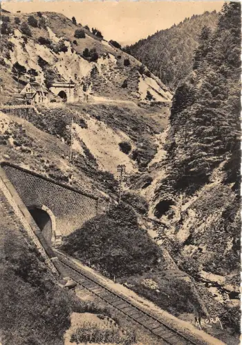 BR38891 Le lioran les 2 tunnels de la route et de la voie ferree france