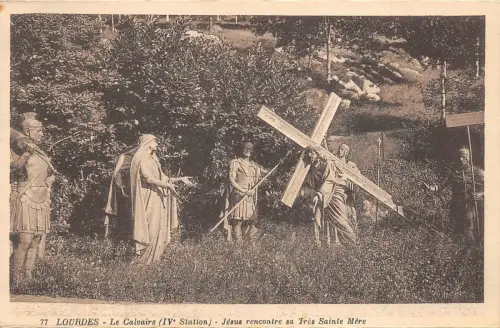 BR41568 jesus recontre sa tres sainte mere le calvaire Lourdes Frankreich