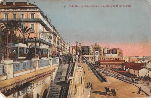 BR45963 le boulevard de la republique et les rampes algeria