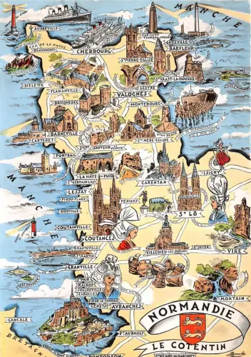 BR26894 Normandie le Cotentin Karte cartes geographiques Frankreich
