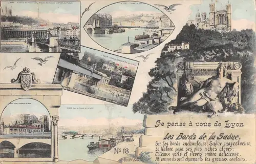 BR78333 le pense a vous de lyon les bords de la saone france
