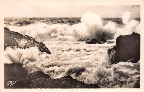 BR6771 Le Croisic Effet de Vagues a la Plage de Port Lin france