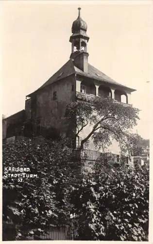 BT2553 Karlsbad stadt turm karlovy variant Tschechien