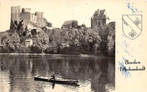 BR19998 Bourbon l archambault le chateau vu de l etang france