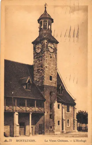 BR52285 Montlucon le vieux chateau l horloge Frankreich
