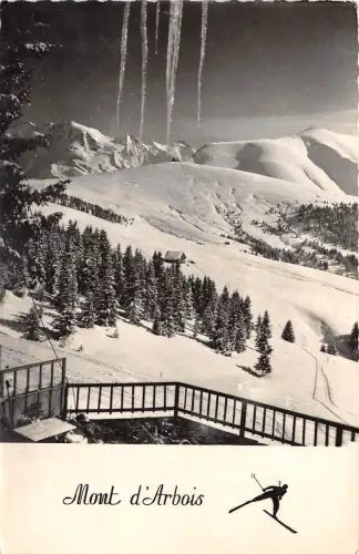 BR11502 Le mont joux et les pistes de descente vers Megeve Echtfoto Frankreich