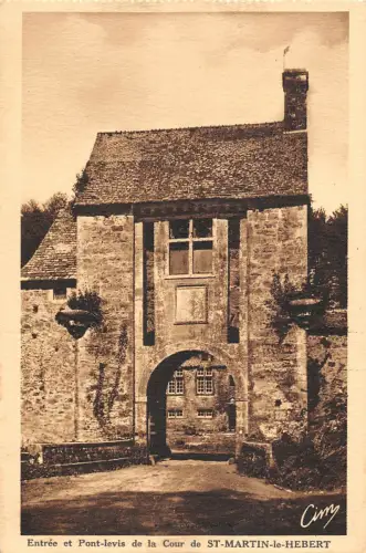B105570 Frankreich St Martin le Hebert, Etree et Pont levis de la Cour