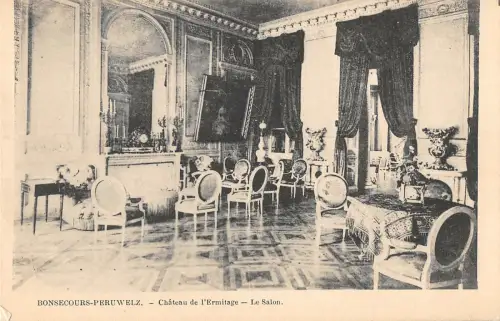 B105311 Frankreich Bonsecours Peruwelz Chateau de l'Ermitage Le Salon