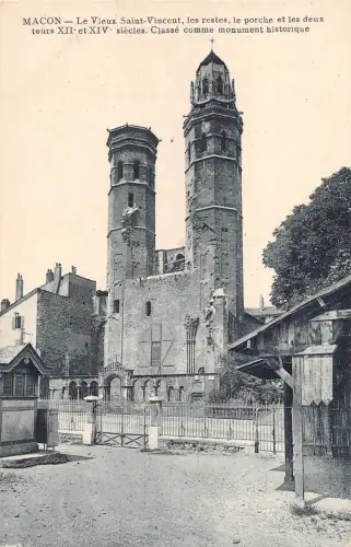 B104970 Frankreich Macon Le Vieux Saint-Vincent Touren, Türme