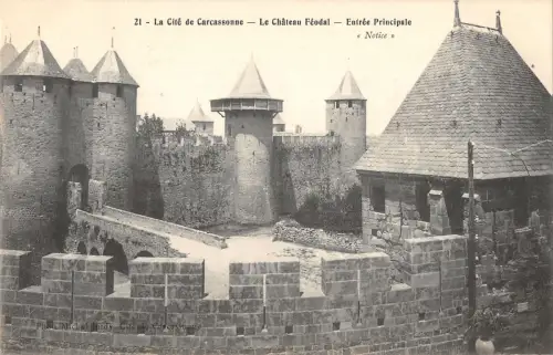 B107035 Frankreich La Cite, Le Chateau Feodal Entree Principale
