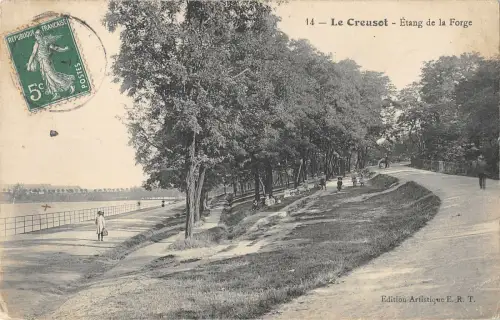 B106553 Frankreich Le Creusot Etang de la Forge Promenade
