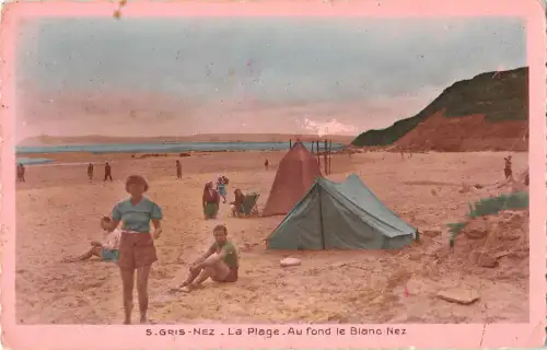 B106695 Frankreich Gris Nez La Plage Au fond le Blanc Nez