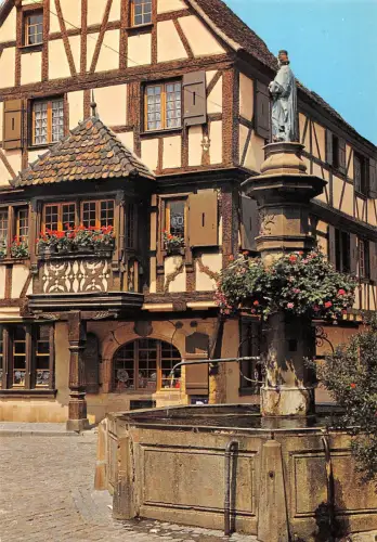 BT9685 L alasace avec ses fontaines et ses vieilles maisons fleuris France