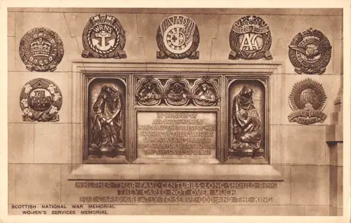 uk26203 scottish national war memorial womens services memorial real photo uk