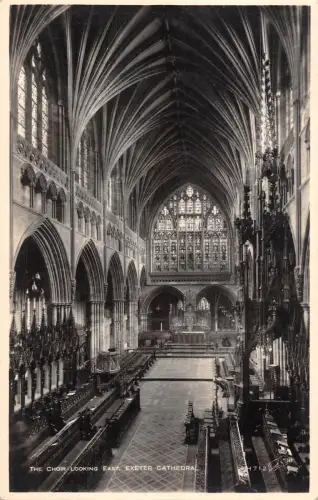 uk22479 chior looking east exeter cathedral real photo uk