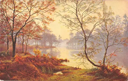 uk24573 Gemälde Postkarte Rigolot Ende Herbst UK