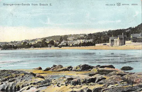 uk27645 grange over sands from beach uk