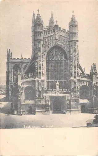 uk27523 west front abbey bath real photo uk