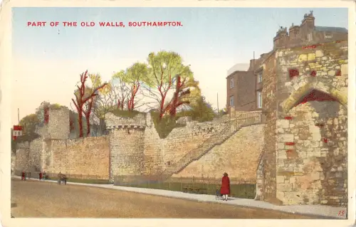 uk23728 path of the old walls southampton real photo uk