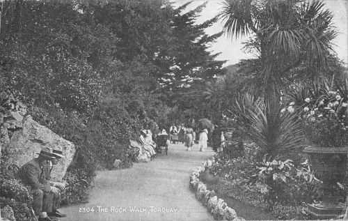 uk22703 the rock walk torquay real photo uk