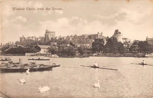 uk22787 windsor castle from the brocas real photo uk