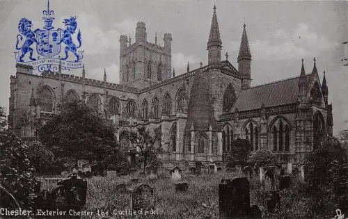 uk22838 außen chester the cathedral chester echtfoto uk