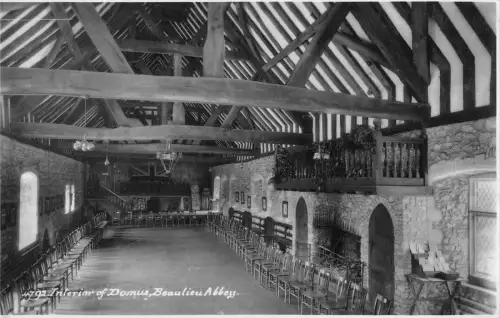 uk2797 interior of domus beaulieu abbey real photo uk