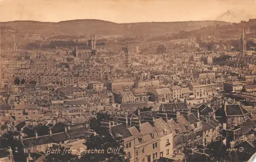 uk27525 bath from beechen cliff real photo uk
