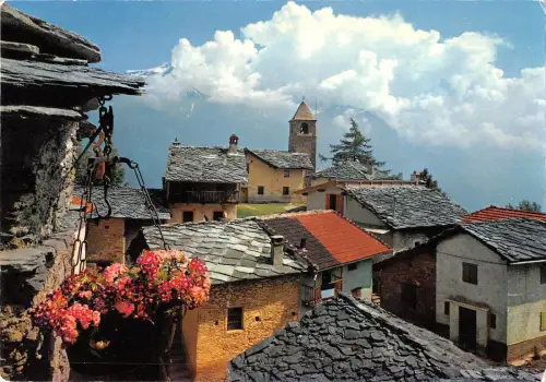 BT0316 La Losa Val di Susa scoricpanoramica con la chiesa Italien