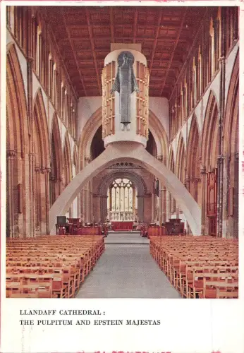 BR76460 Llandaff Dom die Kanzel und Epstein Majestäten Postkarte Wales
