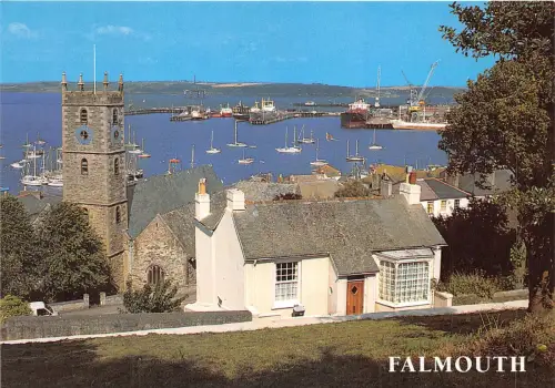 uk49169 harbour from the terrace falmouth uk