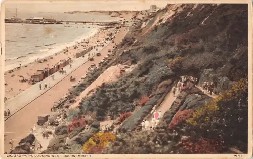uk22723 zig zag path looking east bournemouth uk