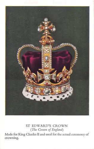 uk3130 st edward's crown the crown of england echtfoto uk postkarte