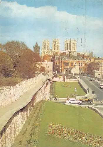 B103033 the minster from the city walls york uk