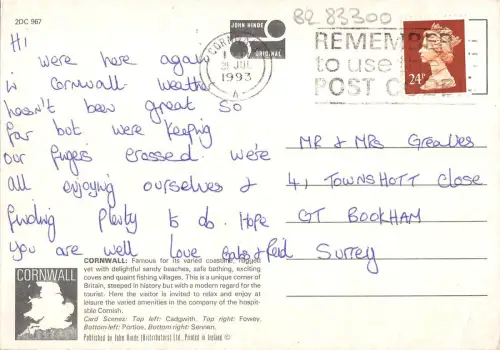 BR83300 cornish coves uk